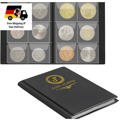 Münzalbum schwarz fächer - münzalbum,