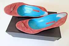 R & Renzi Damen Schuhe Leder Wildleder 36 Koralle neuwertig