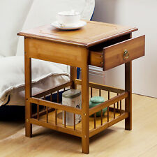 Nachttisch Nachtschrank Beistelltisch aus Holz Nachtkonsole Vintage Schlafzimmer