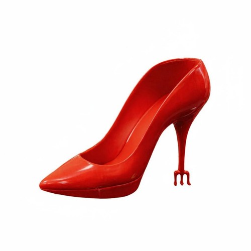 High heel popcornbehälter rot - high,