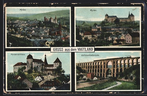 Ansichtskarte mylau - ansichtskarte,