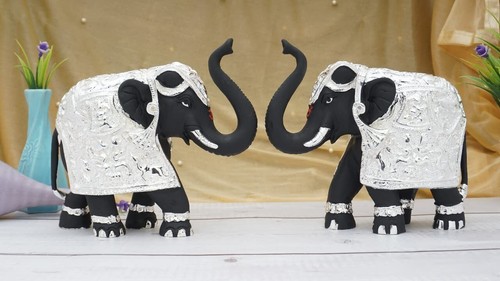 Silber elefant idol mit trunk - elefant,