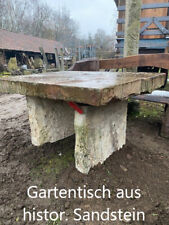 Tisch aus historischem Sandstein – Gartentisch 136 x 105 x 78 cm