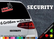 SECURITY Aufkleber Sticker Sicherheitsdienst Aufpasser Bodyguard Leibwächter JDM