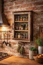 Wandschrank-Vitrine H 60 cm