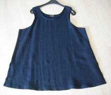 TOP Leinentop ABBAS Gr. M dunkelblau Lagenlook traumhaft NEU (Nr.9)