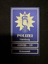 Polizei Hamburg COVID-19 Krisenstab Dienststellenschild Klein Abzeichen Patch