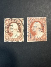 US Scott #26 And #11 With Blue