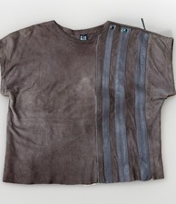 Vintage leder shirt - leder, braun