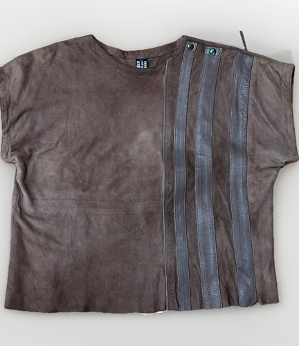 Vintage leder shirt - shirt, braun