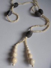 Antik  Collier Halskette Weiß