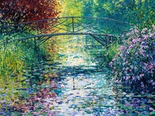 Lily Pond and Japanese Bridge