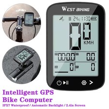 Fahrradcomputer kabellos GPS Tacho Fahrrad Wasserdicht IPX7 20h Akku 2,4"Display