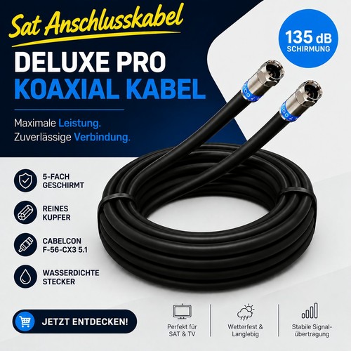 Deluxe pro satkabel schwarz - pro,
