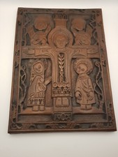 Wandbild Gips Relief Wandrelief, Stuckgips Jesus Kreuzigung 