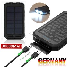 Wasserdichte Solar Power Bank 2 USB Solar-Ladegerät Reise Powerbank 30000mAh