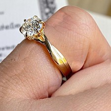 Diamant ehering 18k gelbgold - diamant,