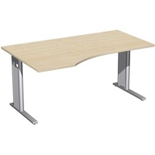 Eckschreibtisch, links, C-Fuß