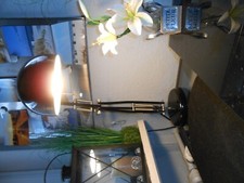 Arbeitsleuchte/Schreibtischlampe (IKEA), schwarz, Metall, Arm-/Kopfteil verstell