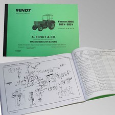 Fendt Ersatzteilliste für Farmer 200 S/ 200 V/ 203 V Traktor Schlepper 144001