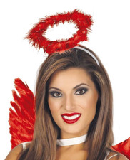 Roter Heiligenschein Stirnband