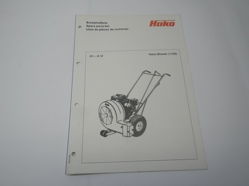 Ersatzteilliste hako blower - ersatzteilliste, hako-blower