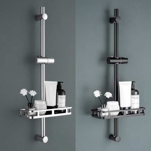 Edelstahl duschstange 70cm - edelstahl, mit