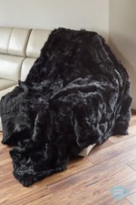 Toscana Lammfelldecke Schwarz