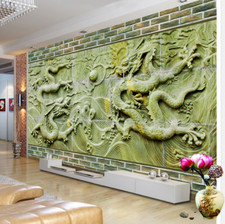 3D Jade Drachen Muster 8878