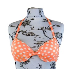 Bikini Set 75A/B Gr 40 Lachs Orange Neckholder Next Pre Loved geformt