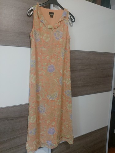 Vintage seiden maxikleid - vintage,
