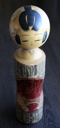 Kokeshi,Holzpuppe,Handmade,alt