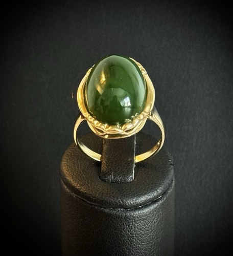 Goldring mit jade gold 375 - jade,