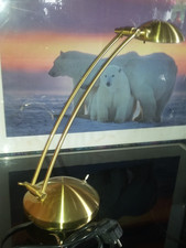 Tischlampe,Schrebtischlampe,Leselampe,Vintage,Spot Lampe,Kugel,Messing NEUWERTIG