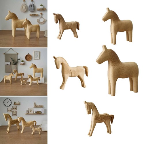 Pferdefigur aus rohem holz - aus,
