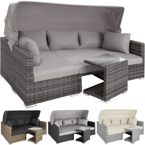Alu polyrattan lounge tlg - alu, 16-tlg