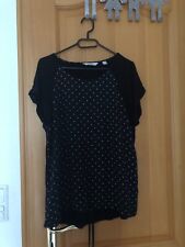 Damen Bluse 1/4 Arm schwarz weiss Punkte gebraucht
