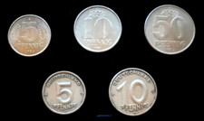 diverse Münzen DDR 5, 10, 50