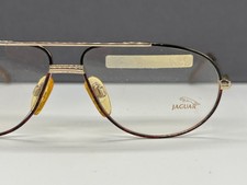 Jaguar Brille Herren  braun Gold Rund oval Pilot 367 90er Vintage