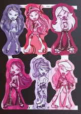 alter Glanzbilder Bogen  MLP 2045 Bratz Figuren mit Glitzer