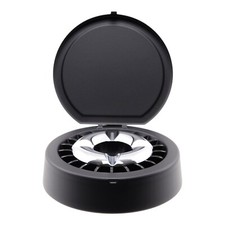 Atomic Aschenbecher Sturm Ascher mit Glutlöscher und Deckel schwarz, 14 cm