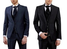 Cutaway Anzug Herren navy blau