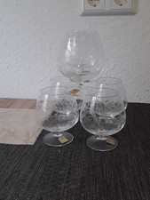 6 Weinbrandgläser Theresienthal Handgraviert, Vintage