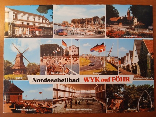 Postkarte 3435 gelaufen wyk - postkarte, gelaufen,