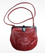 Schultertasche / Leder / Rot /