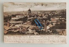 AK Litho Foto Karte Gruß aus Potsdam Stadtansicht v. Brauhausberg Post 1899 ALT 