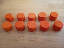 Ravensburger Quips 10 Spielsteine Holz Farbe Orange Ersatzteile 
