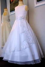 Kommunionkleid Bolero-Jacke  Kommunionskleid Taufkleid Kerzenrock communion