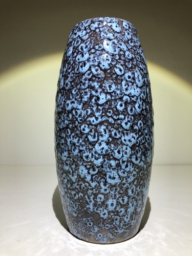 Vintage keramik vase blaue fat - keramik,