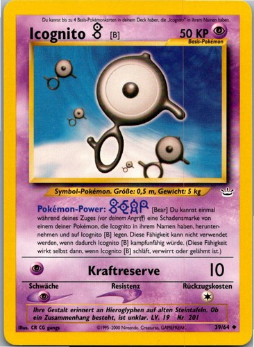 Pokémon icognito 64 neo - pokémon, b